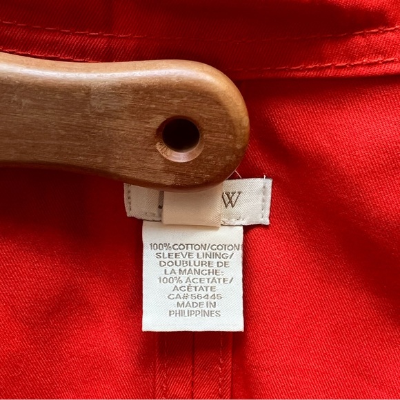 J. Crew Matinee Trench Coat - SIZE 0/MODERN RED - Picture 9 of 14